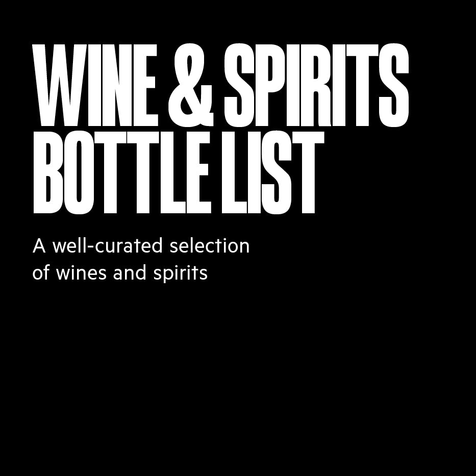 Wines & Spirits Bottle List